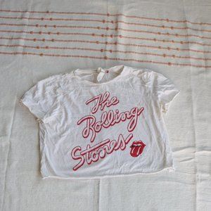 cropped rolling stones t-shirt